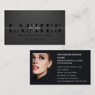 Lash/Eyelash Salon Photo Black Luxury Visitkort
