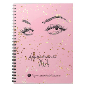Lash-filnamnstillägg Lash Guld Glitter avtalade ti Anteckningsbok