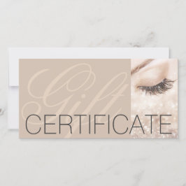 Lash Gift Certificate Beige Cream Tack Kort