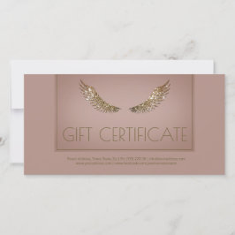 Lash Gift Certificate Golden Vingar Tack Kort