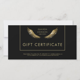 Lash Gift Certificate White Guld Vingar Black Tack Kort