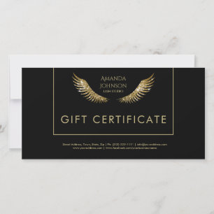 Lash Gift Certificate White Guld Vingar Black Tack Kort