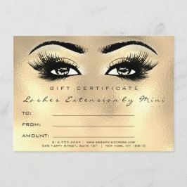 Lash Glass Guld Makeup Certificate Gift