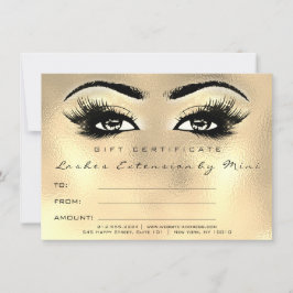Lash Glass Guld Makeup Certificate Gift