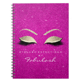 Lash Glitter Ögon Makeup Bright Rosa Guld Namn Anteckningsbok