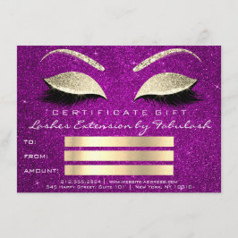Lash Guld Rosa Makeup Artist Certificate Gift