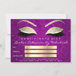 Lash Guld Rosa Makeup Artist Certificate Gift