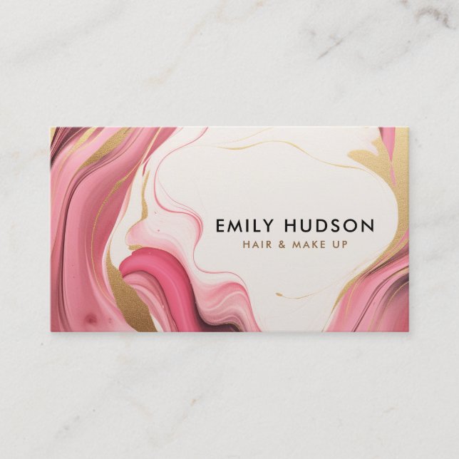 Lash Hair och make/maka upp Visitkort (Framsida)