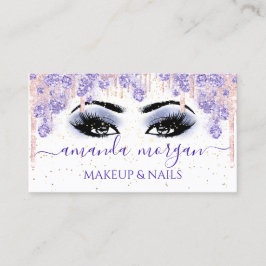 Lash Hairdresser Makeup Artist Smoky Blue Visitkort