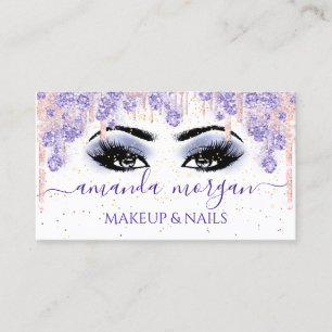 Lash Hairdresser Makeup Artist Smoky Blue Visitkort