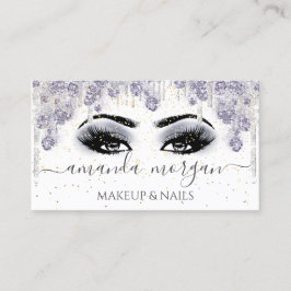 Lash Hairdresser Makeup Artist Smoky Grått Visitkort