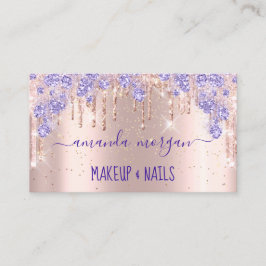 Lash HairdresserMakeup Ro Lila Drifts Glitter Visitkort