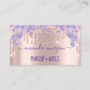Lash HairdresserMakeup Ro Lila Drives Glitter Visitkort