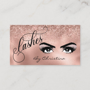 Lash Handskriftlig Ro Guld Eyelash Ögon Visitkort