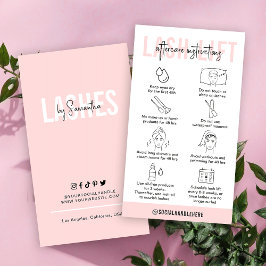 Lash Hiss Aftercare Instructions  Rosa Salon Visitkort