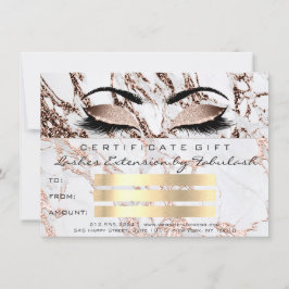 Lash Koppar Marmor Makeup Artist Certifikat Gåva