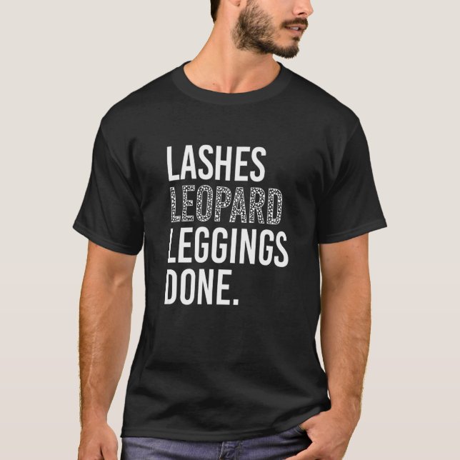 Lash Leggings Leopard Lash Tech Lash Arti T Shirt (Framsida)