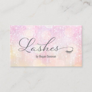 Lash Logotyp Rosa Sunset Bokeh Gnistra Visitkort