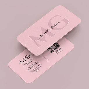 Lash Makeup Artist Beautician Pastel Rosa Modern Visitkort