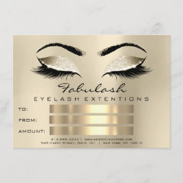 Lash Makeup Artist Certificate Gift Champaigne