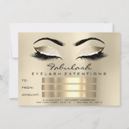Lash Makeup Artist Certificate Gift Champaigne