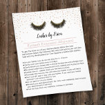 Lash Makeup Artist Eyelash Eftervård Instruction Flygblad<br><div class="desc">Asksmakeup Artist Aftercare Instruction Flyers.</div>