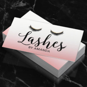 Lash Makeup Artist Eyelash Extension Rosa Visitkort