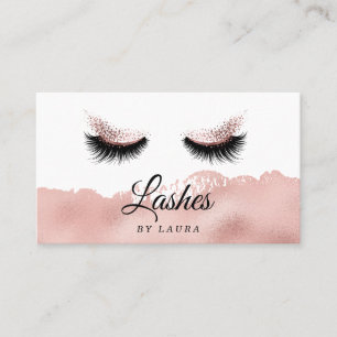 Lash Makeup Artist Faux ro guld foil Visitkort