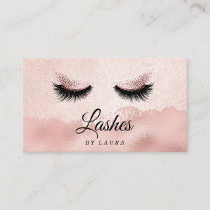 Lash Makeup Artist Faux ro guld foil Visitkort