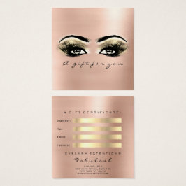 Lash Makeup Artist för presentkort Ro Fyrkantigt Visitkort