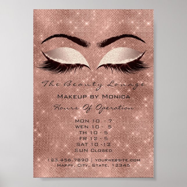 Lash Makeup Artist Glitter Beauty Ro Spark Poster (Framsidan)