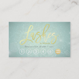 Lash Makeup Artist Guld Script Loyalty Slår Lojalitetskort