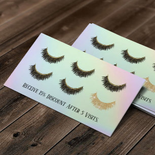 Lash Makeup Artist HoloGraph Pastel Loyalty Lojalitetskort