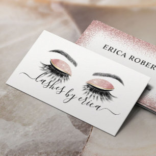Lash Makeup Artist Long Eyelash Extensions Visitkort