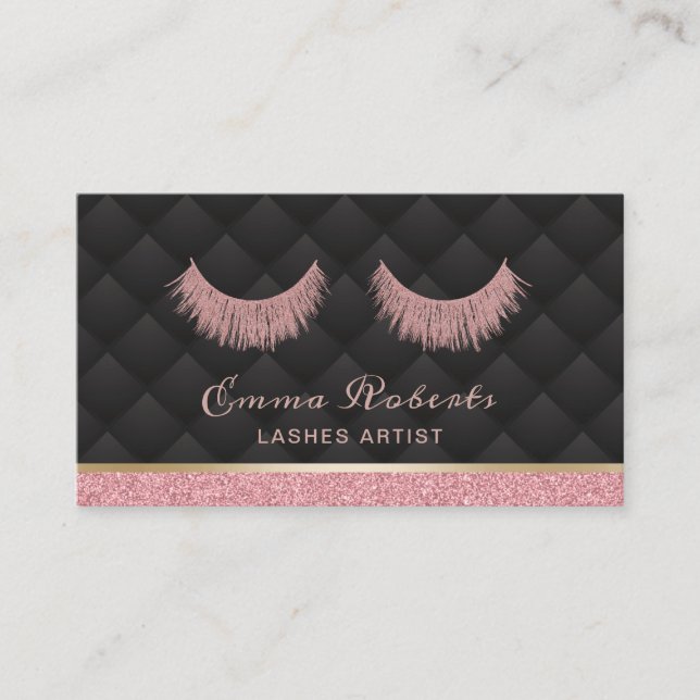 Lash Makeup Artist Luxury Eyelash Extensions Visitkort (Framsida)