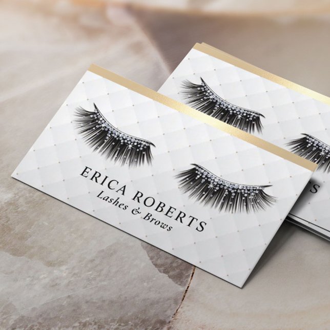 Lash Makeup Artist Luxury Eyelash Guld Gräns Visitkort (Skapare uppladdad)