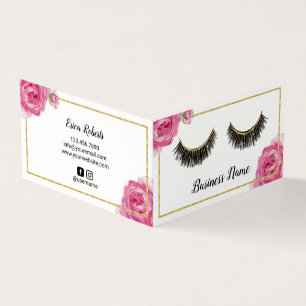Lash Makeup Artist Manicurist Blommigt Loyalty Kort