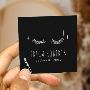 Lash Makeup Artist Minimalist Eyelash Salon Fyrkantigt Visitkort