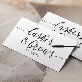 Lash Makeup Artist Minimalist Typography Salon Visitkort