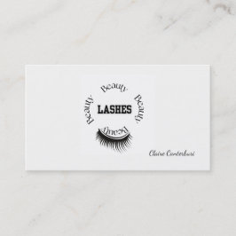 Lash Makeup Artist Minimalist Typography Visitkort