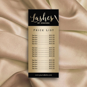 Lash Makeup Artist Modern Black Guld Pris lista Reklamkort