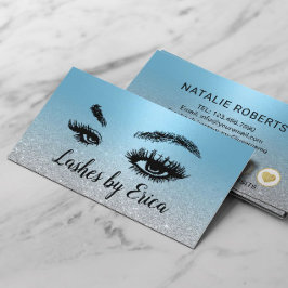 Lash Makeup Artist Modern Blue Salon Loyalty Lojalitetskort