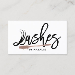 Lash Makeup Artist Modern Eyelash Typography Visitkort