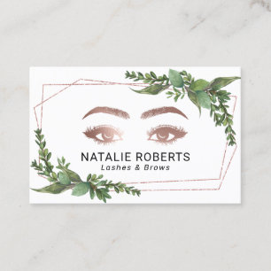 Lash Makeup Artist Modern Geometric Greenerg Visitkort