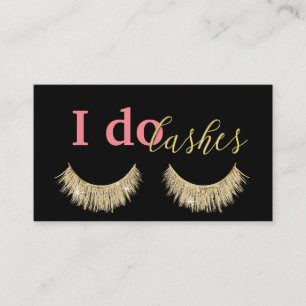 Lash Makeup Artist Modern Guld Eyelash Loyalty Lojalitetskort
