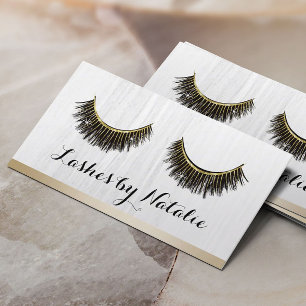 Lash Makeup Artist Modern Guld Gräns Lojalty Lojalitetskort