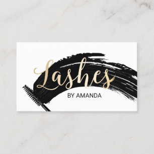 Lash Makeup Artist Modern Mascara Brushstroke Visitkort