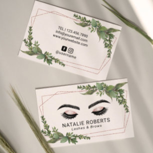 Lash Makeup Artist Ro Geometric Greenerg Visitkort