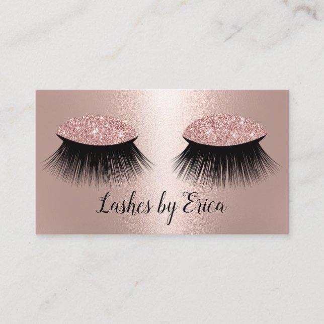 Lash Makeup Artist Ro Gold Foil Salon Loyalty Lojalitetskort (Framsida)