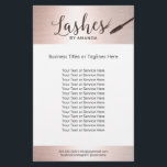 Lash Makeup Artist Ro Guld Beauty Salon Flygblad<br><div class="desc">Beauty Salon Brochures,  konstnären Ro Guld.</div>
